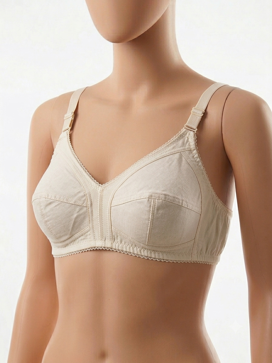 Premium Cotton Non-Wired Bra – Pack of 5 | Everyday Comfort Bra for Women plain (Sizes 32-42)